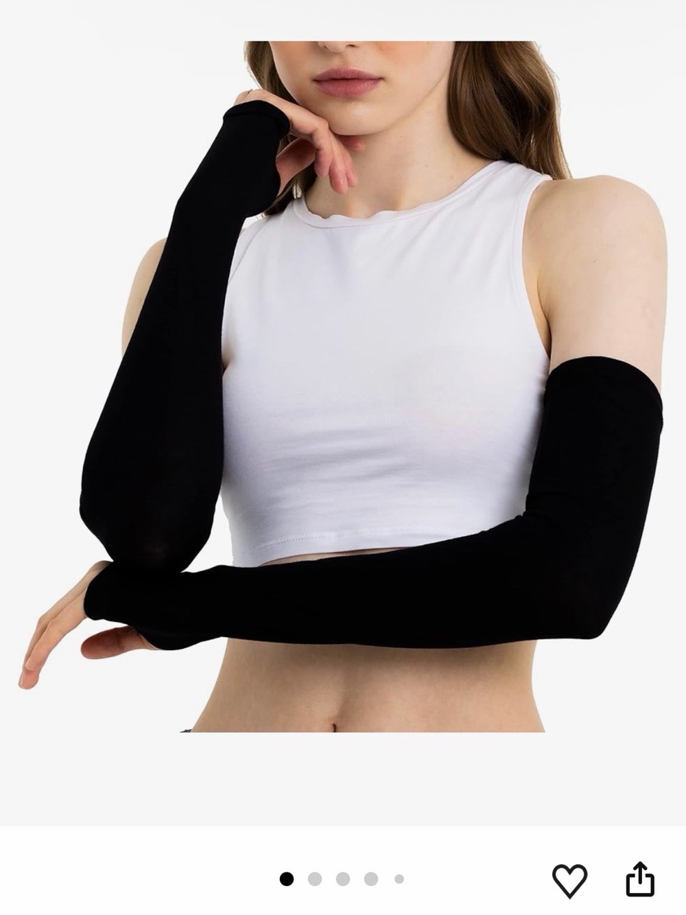Black Arm Warmers Stockings Sleeves For A Cold Office